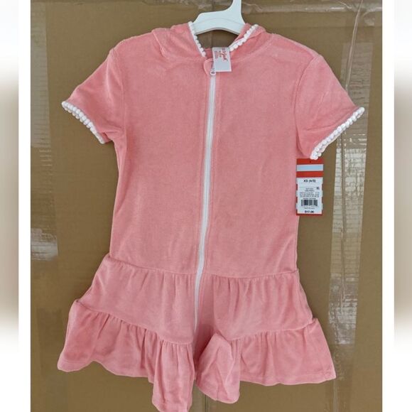 Cat & Jack Coral Swimsuit Coverup New - Picture 2 of 3